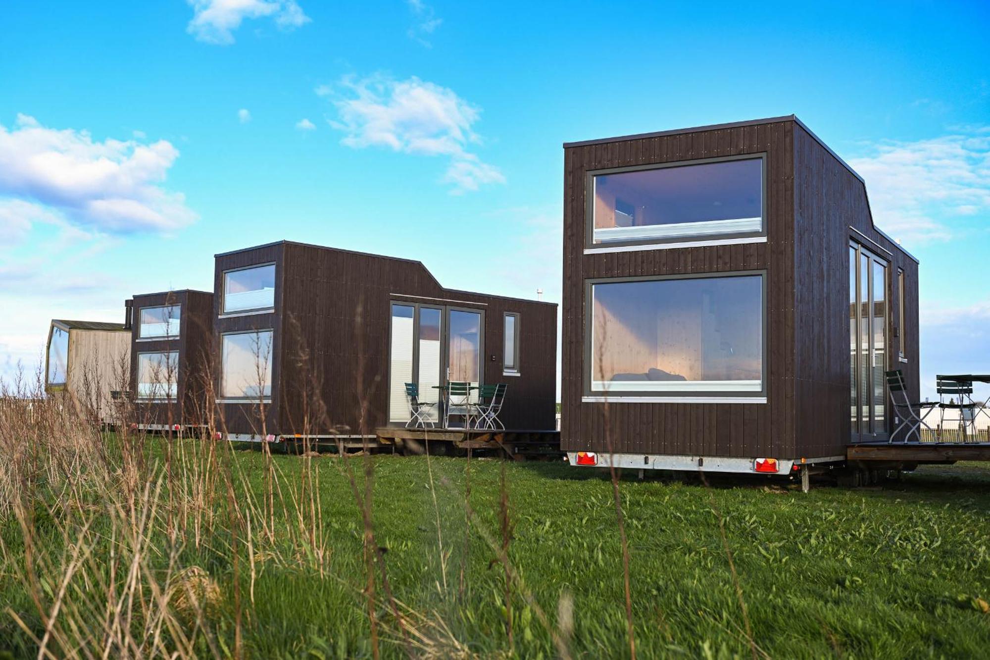 Tiny House Nature 16 Zur Meerseite - Green Tiny Village Harlesiel คาโรลิเนนซีล ภายนอก รูปภาพ